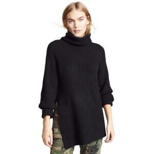 Free People Black Turtleneck Sweater